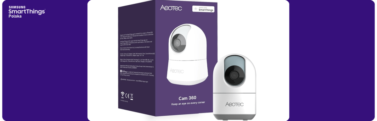 Aeotec Cam 360 – dedykowana kamera FullHD dla ekosystemu&nbsp;SmartThings